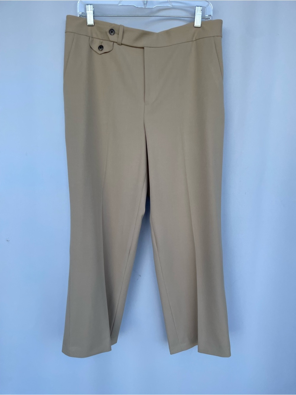 Lauren Ralph Lauren Beige straight/relaxed Leg Dress Pants size 12P - Picture 2 of 12